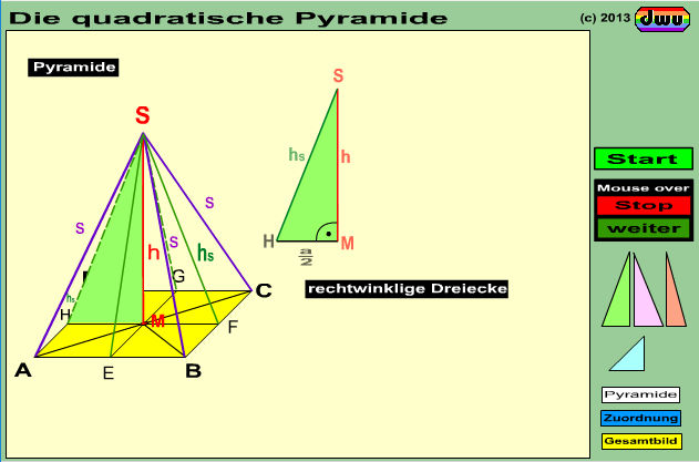 dwu-Animation zur quadratischen Pyramide